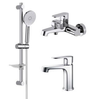 Комплект для ванны Aquatek Оберон AQ1230CR 3 в 1 AQ1210CR+AQ1240CR+AQ2014CR хром